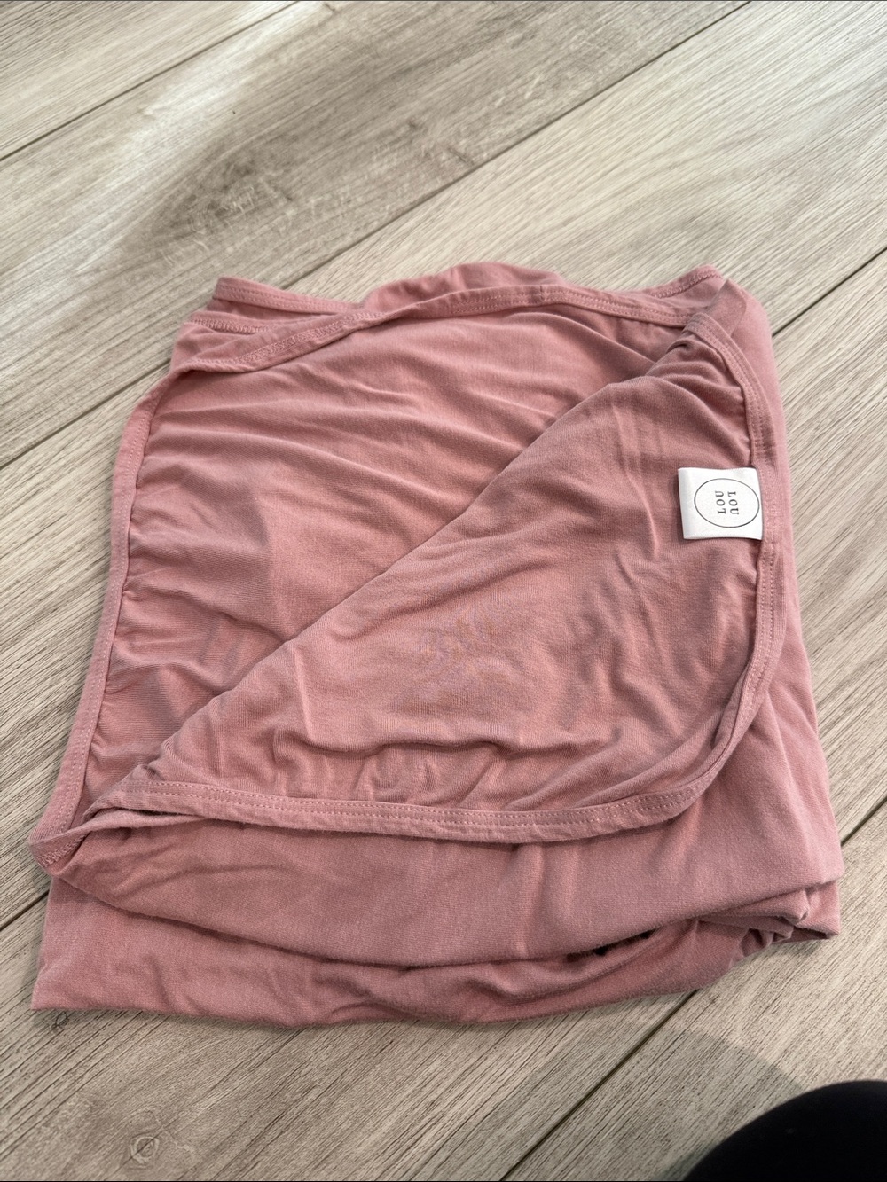 Lou Lou Dusty Rose Baby Swaddle Blanket